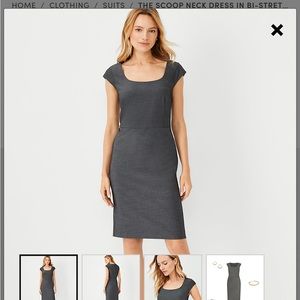 Ann Taylor Grey Formal Suit Dress - Size 12 - jacket available for FULL SUIT